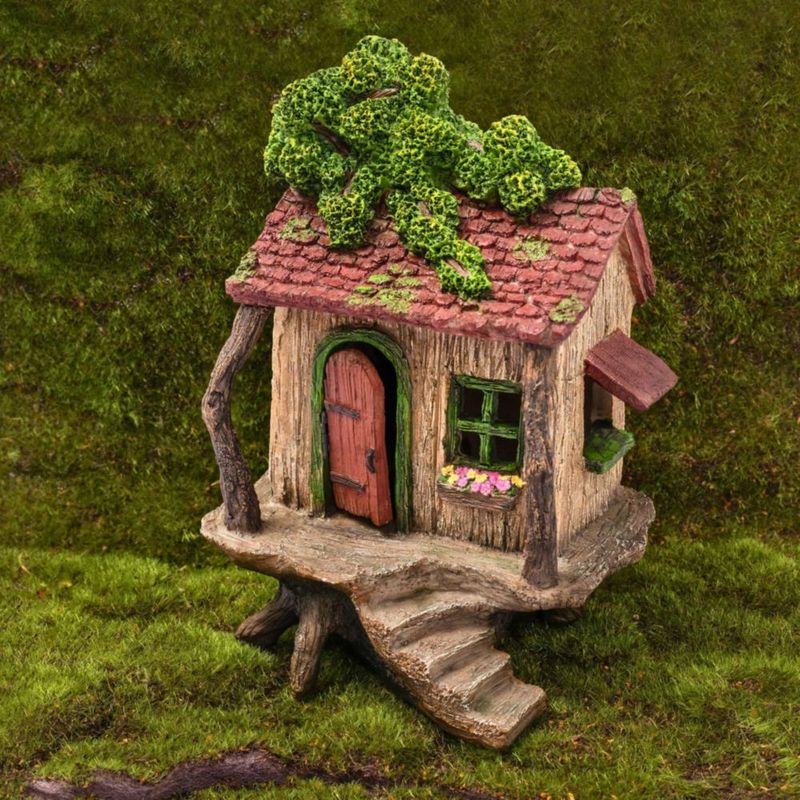 Escultura PRETMANNS Casa del árbol 23 cm para jardín exterior