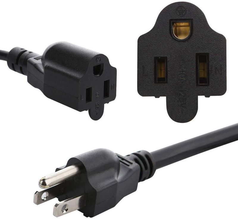 Cable divisor de alimentación NAHAO 3 clavijas 1 a 4 salidas 05 m negro