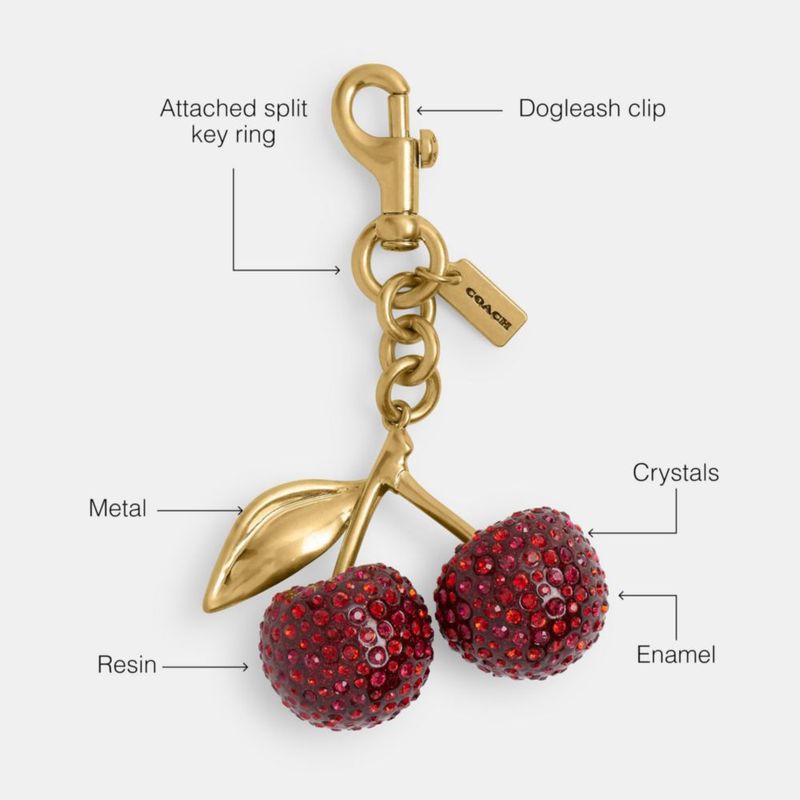 Colgante Coach Cristal Cereza 8 cm × 12 cm × 4 cm