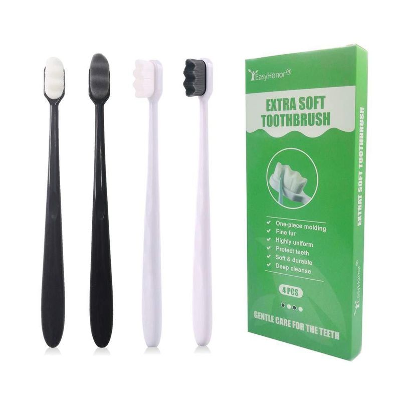 Cepillo de dientes EasyHonor 4 unidades extra suave 18 cm