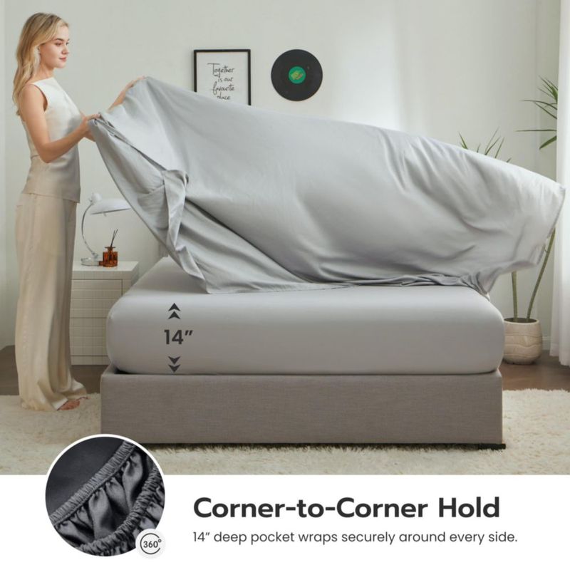 Juego de ropa de cama Joiedomi King 7 piezas gris oscuro