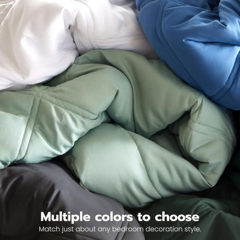 Juego de ropa de cama Joiedomi King 7 piezas gris oscuro
