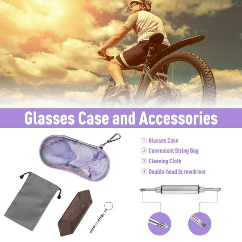 Estuche para gafas de sol FINTIE z-lila marmolado EVA duro