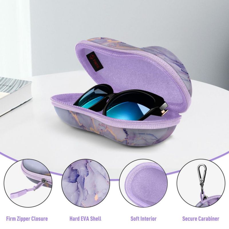 Estuche para gafas de sol FINTIE z-lila marmolado EVA duro