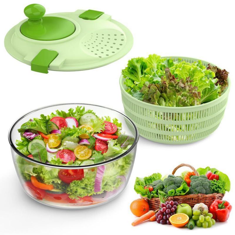 Centrifugador de Ensaladas Vihoom 4.4 QT Cuenco y Cesta