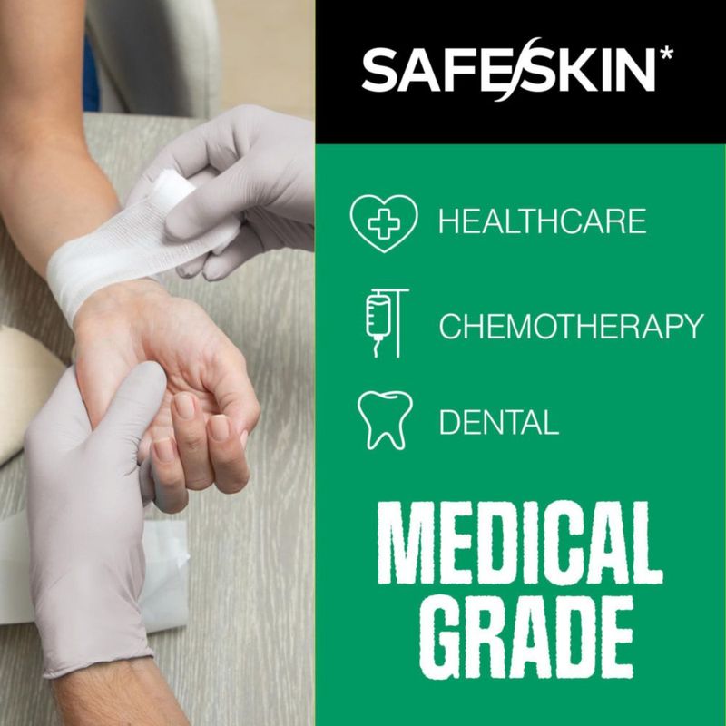 Guantes de Nitrilo SAFESKIN Talla Mediana 200 uds Sin Polvo 3.5 mil