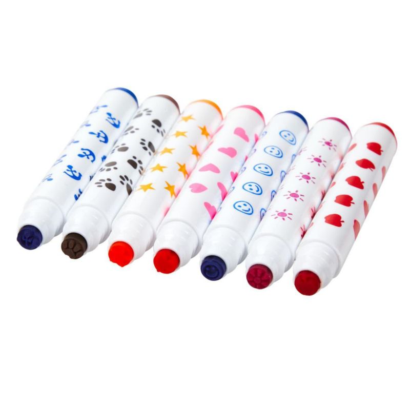 Set de 44 sellos de marcador lavables Colorations en cubo