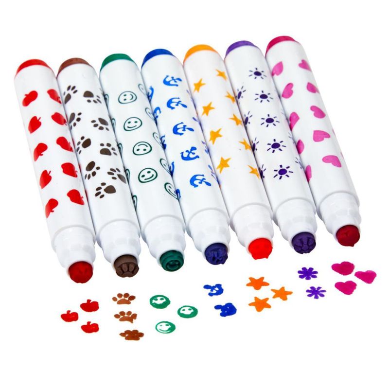 Set de 44 sellos de marcador lavables Colorations en cubo