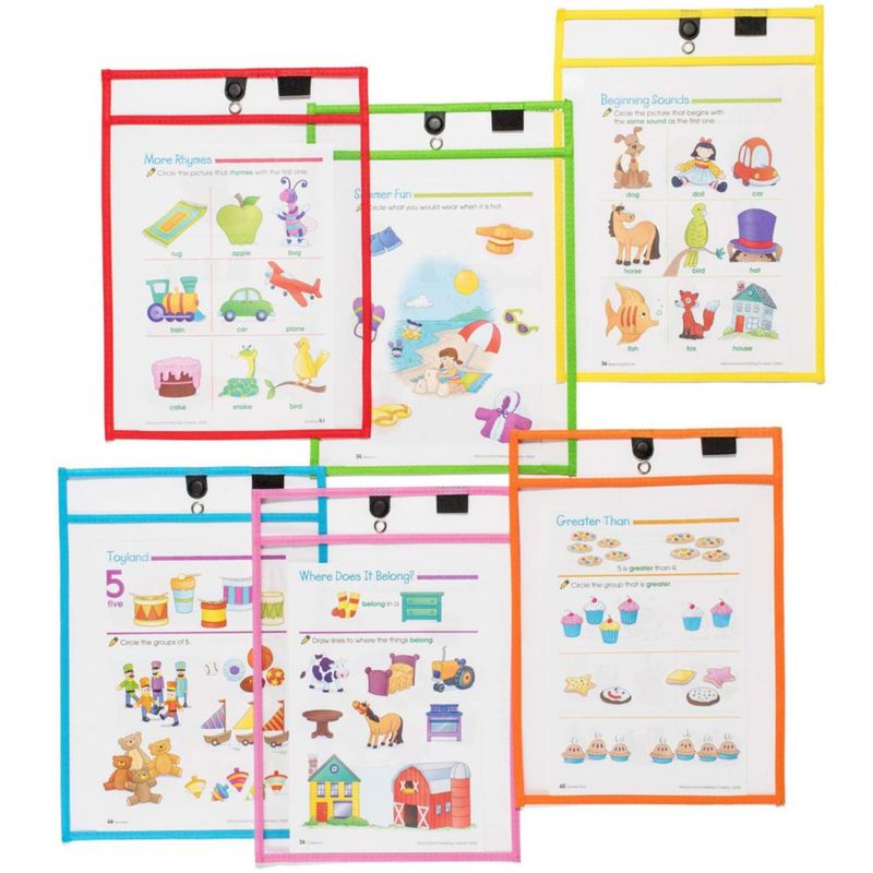 Fundas de borrado en seco Two Point paquete de 6 orientación vertical 25 × 36 cm