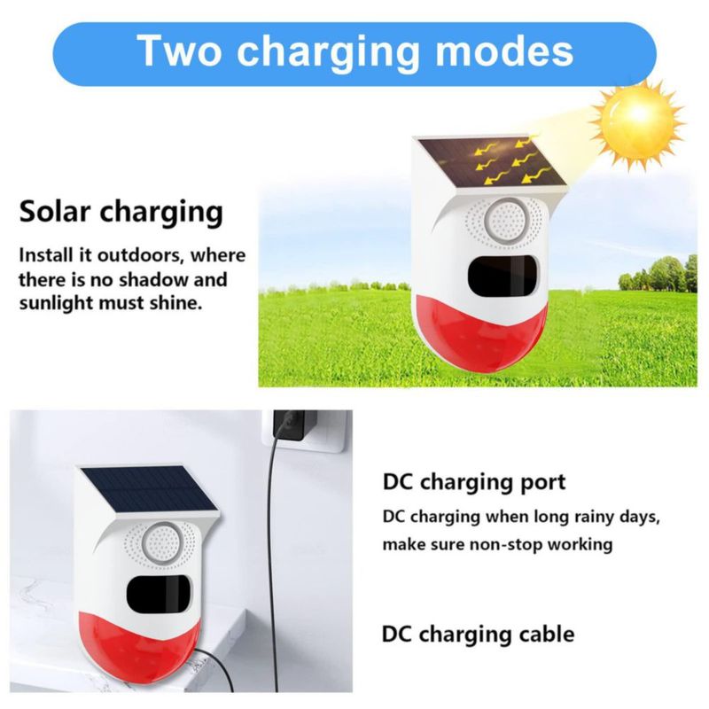 Alarma ChunHee Solar con Sensor de Movimiento Impermeable