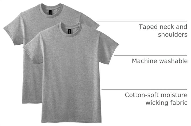 Camiseta Gildan G8000 Multipack DryBlend para adultos