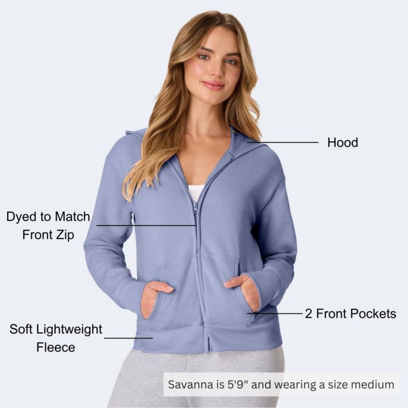 Sudadera con capucha Hanes EcoSmart Fleece de cremallera completa