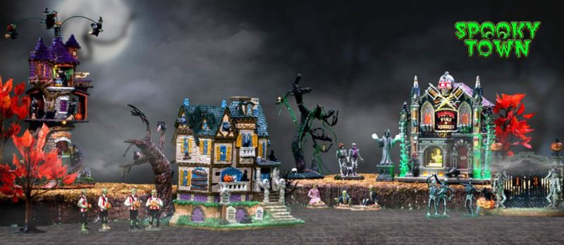 ESCULTURA Lemax Ghouly Grocer #95458 Iluminada