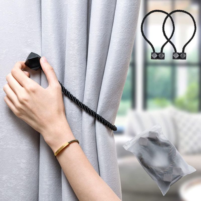 Sujetadores magnéticos para cortinas NazTur 46 cm paquete de 2