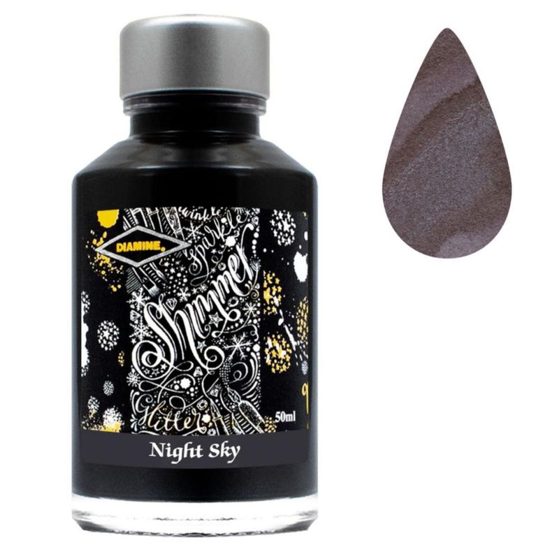 Tinta para pluma estilográfica Diamine 50 ml Night Sky Shimmer