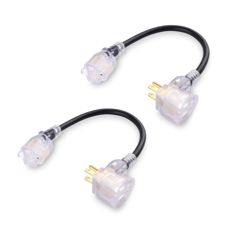 Cable de extensión Cable Matters 30 cm doble toma paquete de 2