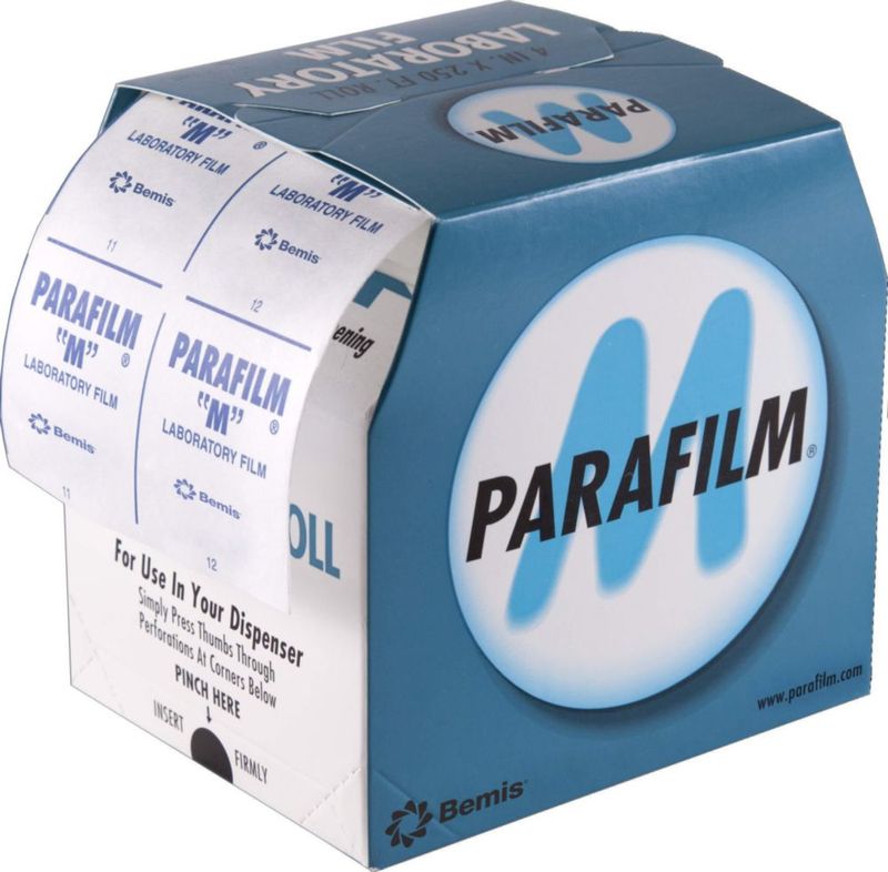 Film de laboratorio Parafilm 10 cm x 76 m con núcleo de 1 pulgada
