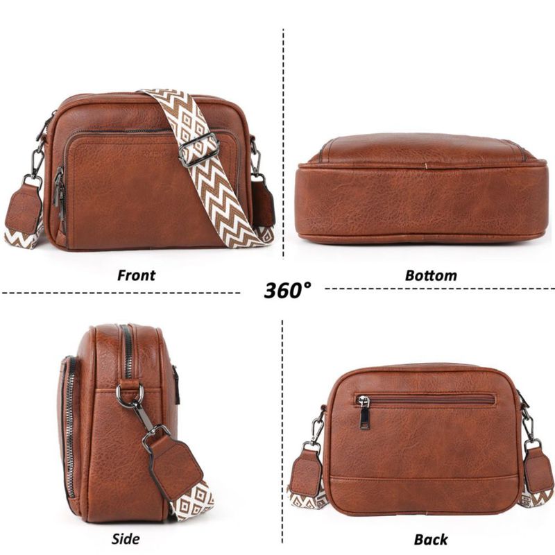 Bolso bandolera TANTOMI de cuero vegano 24 cm