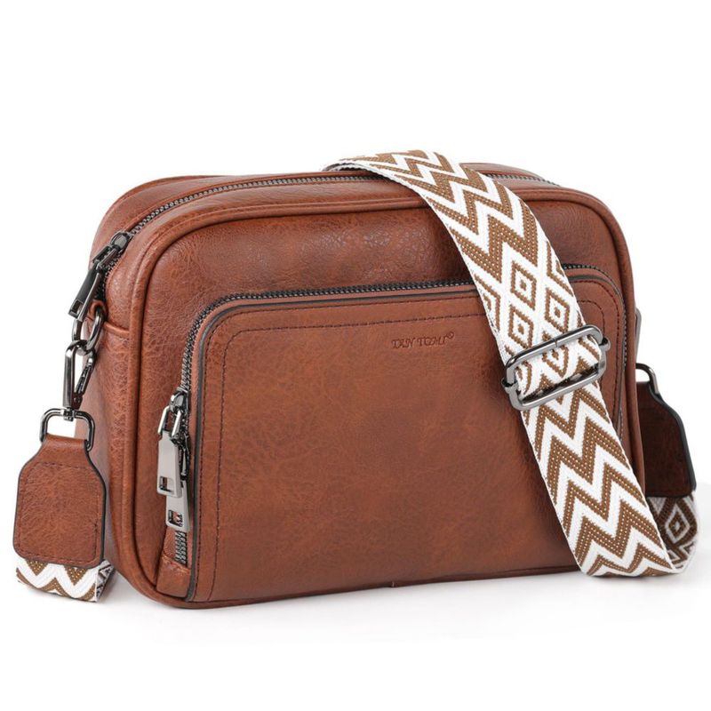 Bolso bandolera TANTOMI de cuero vegano 24 cm