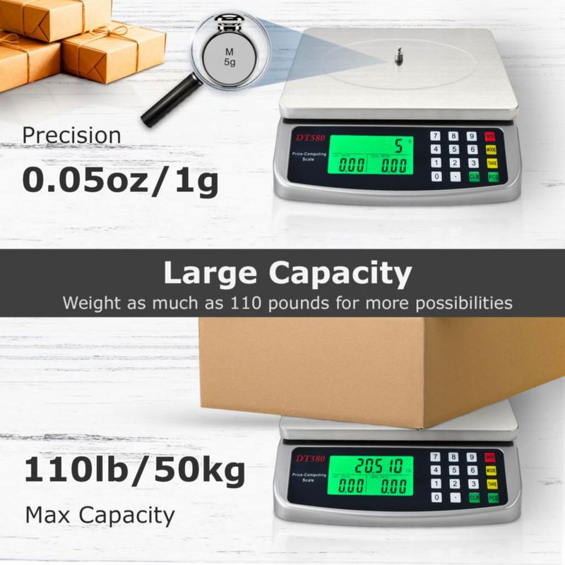 Báscula digital de alimentos MOCCO 50 kg (110 lb) para cocina