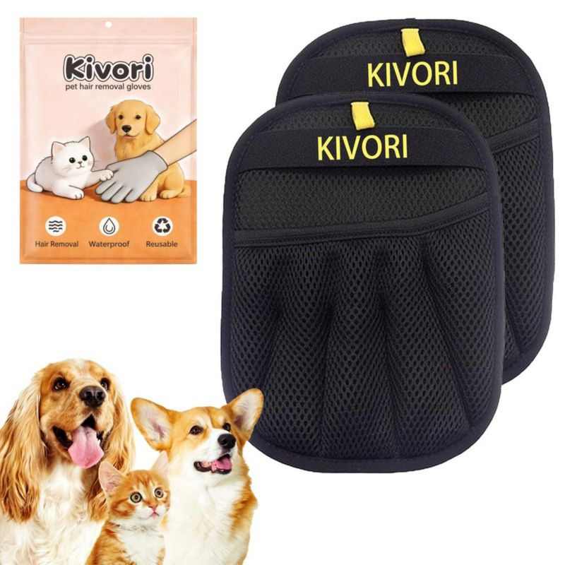 Guantes para mascotas Kivori 2 piezas reutilizables e impermeables