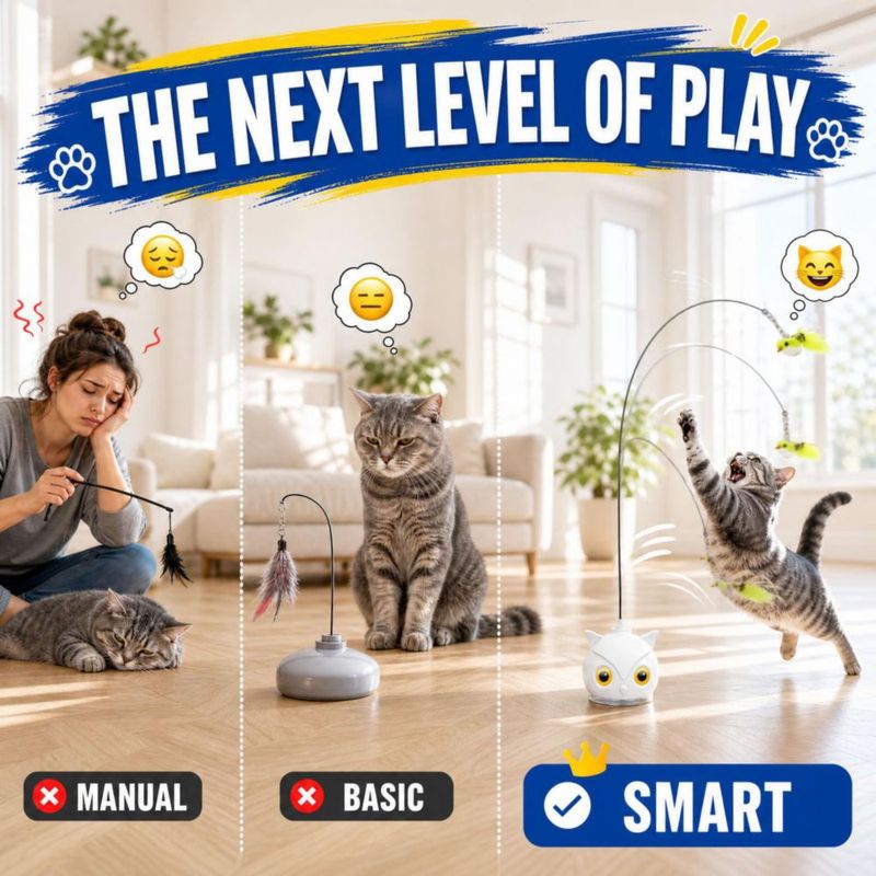 Juguete interactivo para gatos CATPICK con pájaro volador