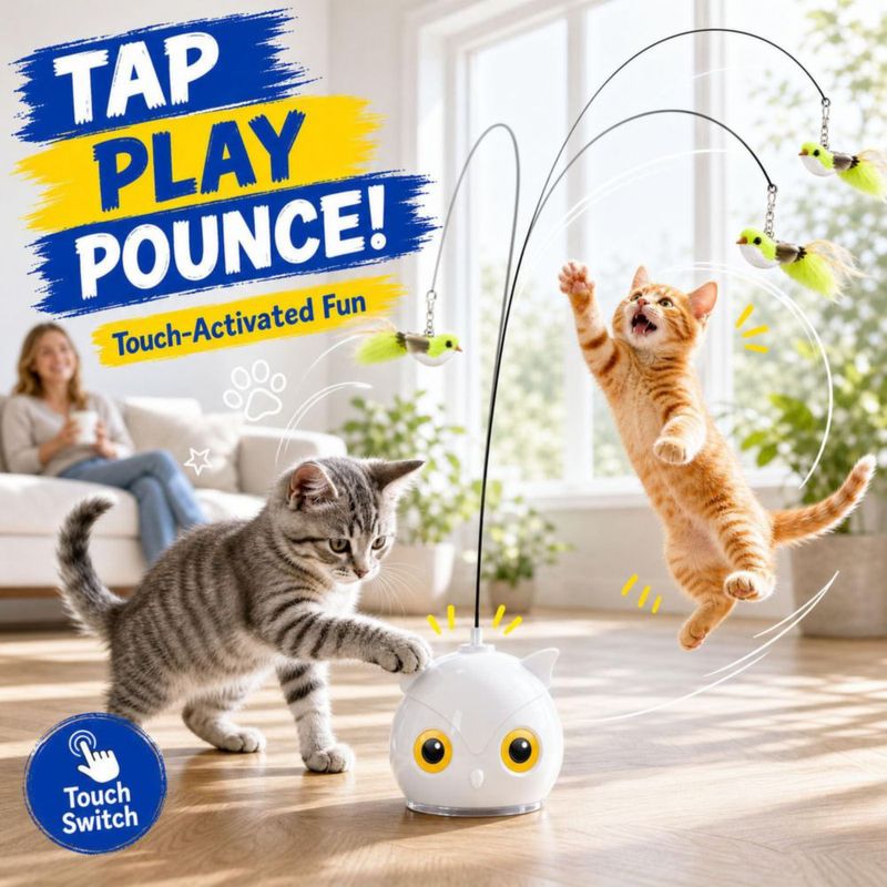 Juguete interactivo para gatos CATPICK con pájaro volador