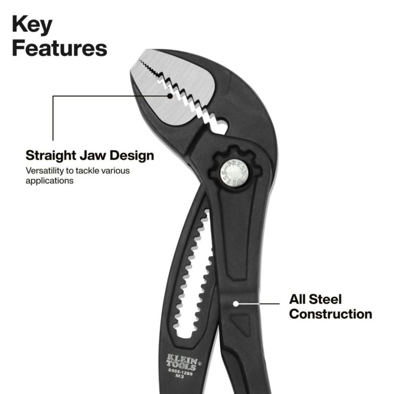 Alicates KLEIN TOOLS 30 cm de ajuste rápido y dentados