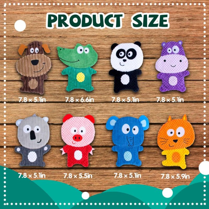 Juguetes para perros Mootop 8 piezas con silbato y crujido de peluche