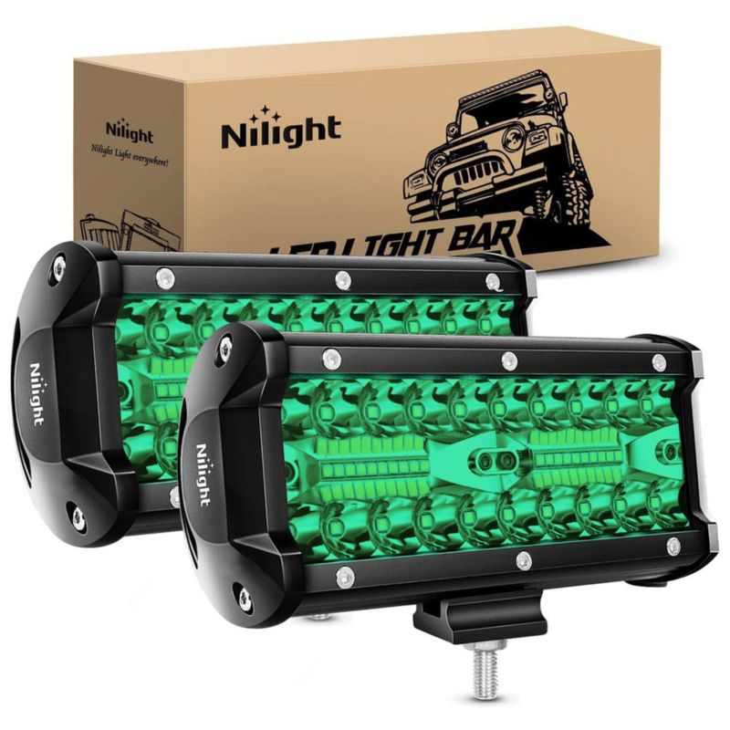 Módulos de luz LED Nilight 17 cm 120 W Haz verde combinado