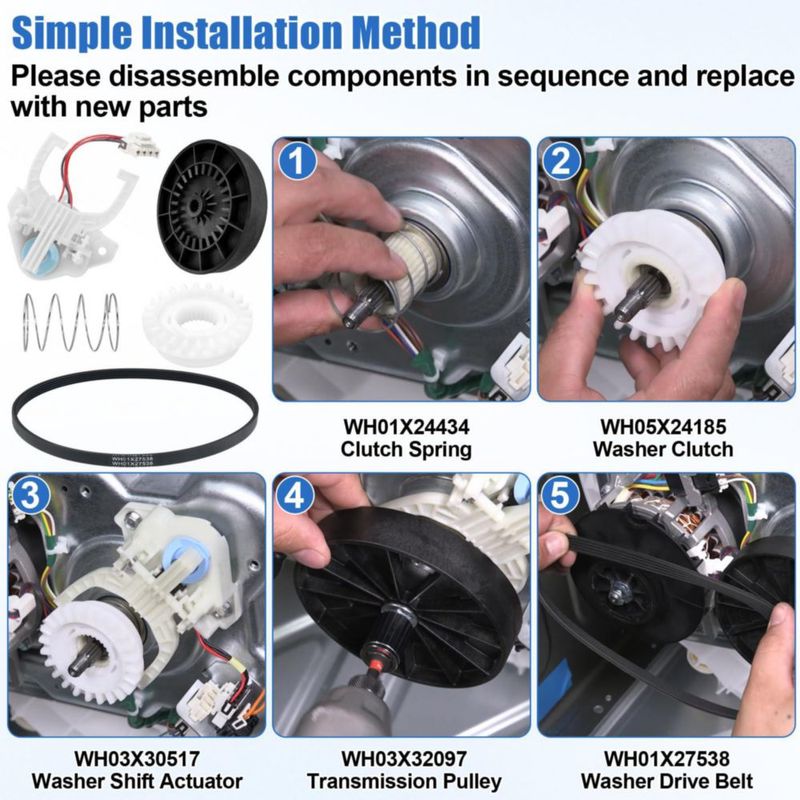Kit de reparación de lavadora superbobi WH03X32097/WH03X30517