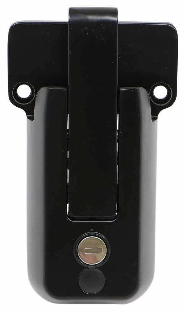 Cerradura OLIKIUS para puerta de remolque Cambar de 16 cm negra – 2 llaves