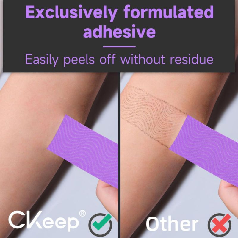 Cinta de Kinesiología CKeep – 2 rollos morado elástica