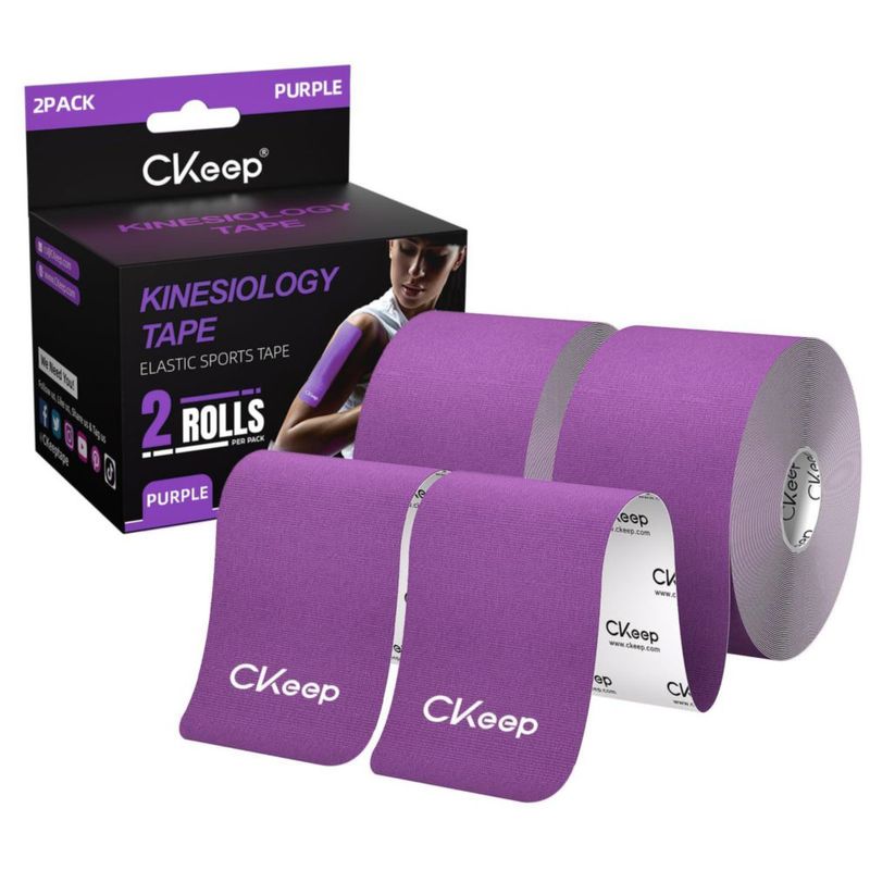Cinta de Kinesiología CKeep – 2 rollos morado elástica