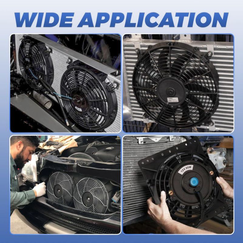 Ventilador de radiador EVERESTWAY 18 cm 12 V 80 W negro 1 unidad