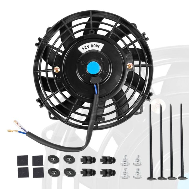 Ventilador de radiador EVERESTWAY 18 cm 12 V 80 W negro 1 unidad