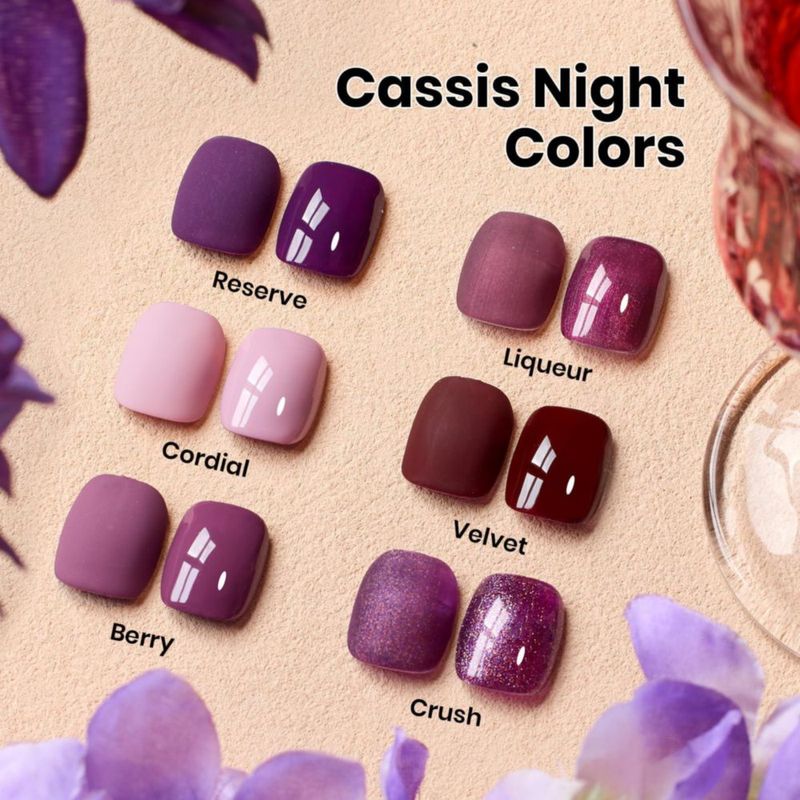 Esmalte de uñas en gel Beetles 15 ml libre de HEMA con purpurina violeta