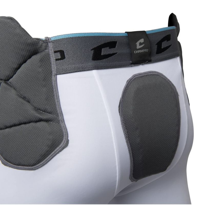 Faja CHAMPRO Tri-Flex 5 Almohadillas Blanco/Gris Mediana