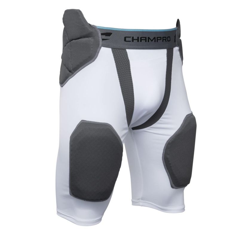Faja CHAMPRO Tri-Flex 5 Almohadillas Blanco/Gris Mediana