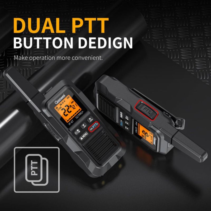 Radio de dos vías Gaswei G2pro+ 2 W IP67 impermeable (pack de 2)