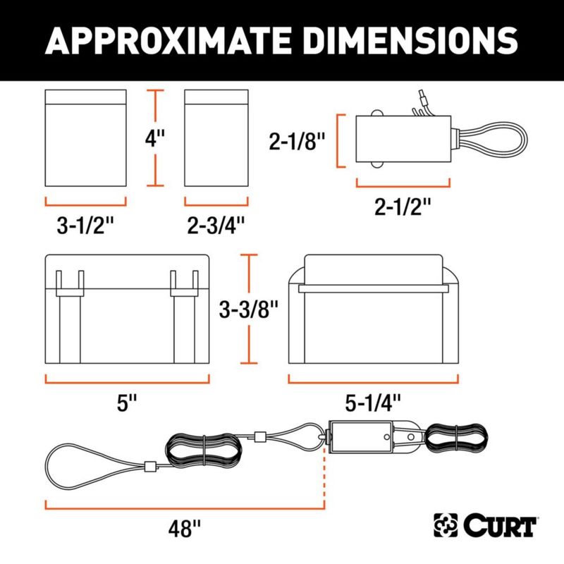 Kit de Desconexión CURT 121 cm 3 Ejes con Cable Incluido