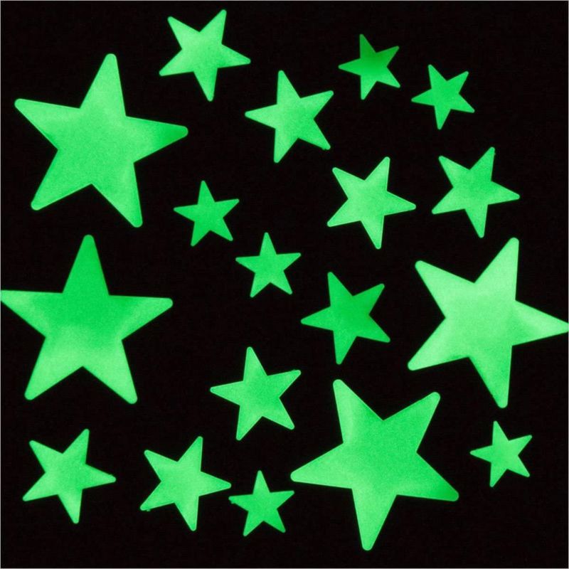 Pegatinas OIG Brands 200 piezas Estrellas y Luna que Brillan en la Oscuridad