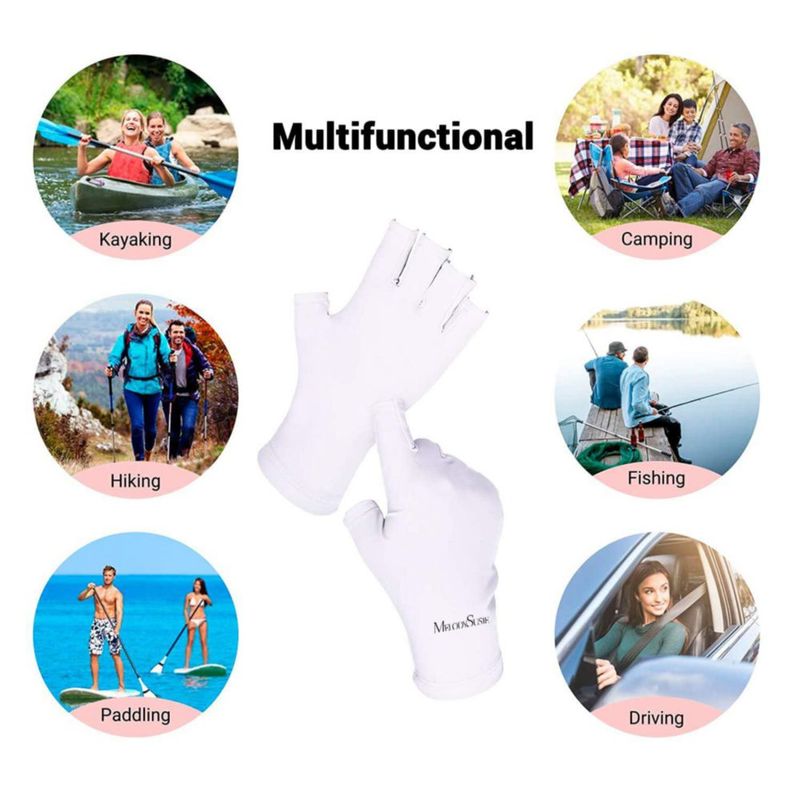 Guantes UV MelodySusie sin dedos UPF 50+ de nylon