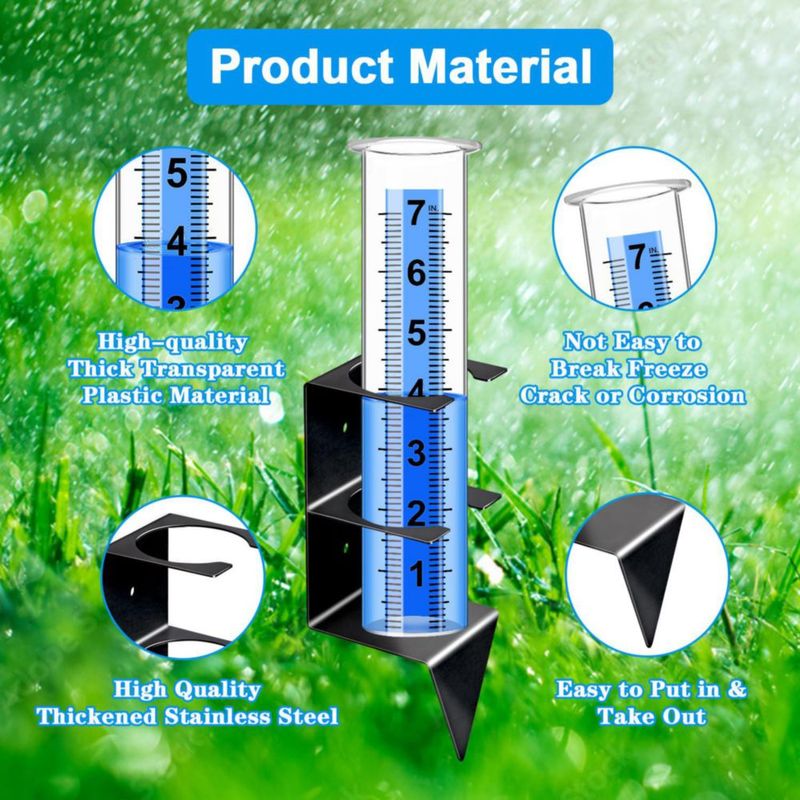Pluviómetro Timenued 18 cm (7 pulg.) para exteriores