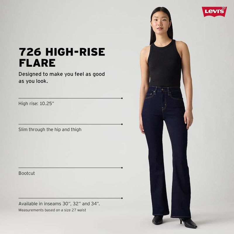 Levi's 726 Jeans Acampanados Cintura Alta 26 cm