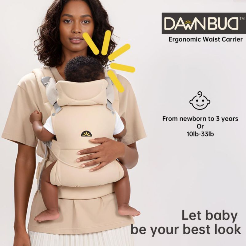 Portabebés DawnBud Ajustable Ultra Suave Beige