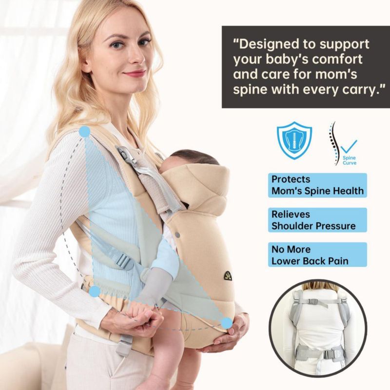 Portabebés DawnBud Ajustable Ultra Suave Beige