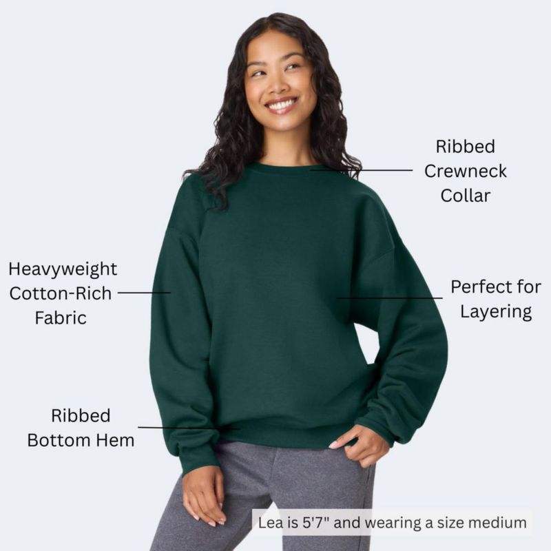 Sudadera Hanes XXL Color Bosque Profundo de Algodón