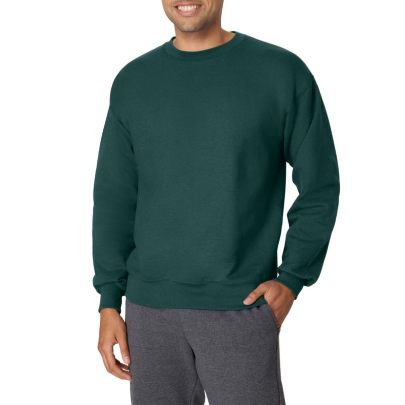Sudadera Hanes XXL Color Bosque Profundo de Algodón