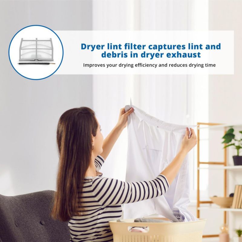 Filtro de pelusa para secadora showingo W10859086 compatible con Whirlpool Maytag y Kenmore